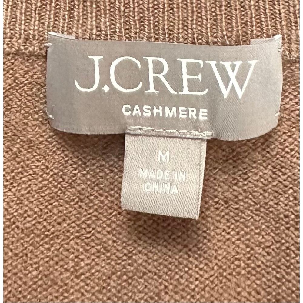 J. Crew Pure Cashmere Relaxed V-neck Sweater Earthy Mocha BA394 Size M - Picture 10 of 12